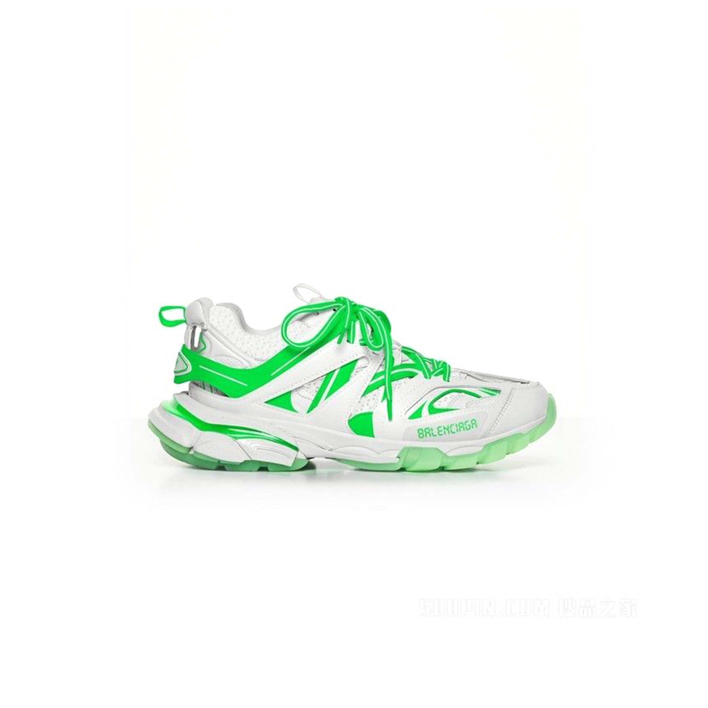 Ba*len*cia*ga track sneakers in white green 542023w3rl19035